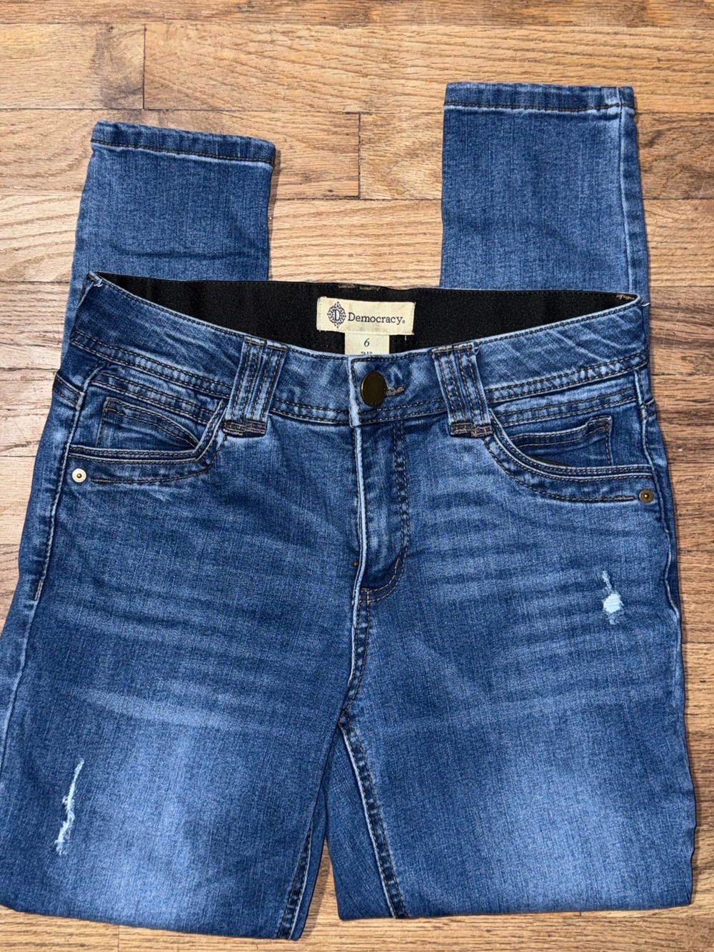 Democracy AB technology Women's Blue Stretch Skinny Jeans size 6